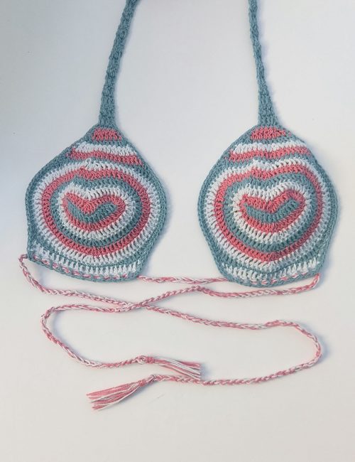 crochet top heart